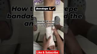 Ankle Support with Crepe Bandage 🦶| Quick &amp; Easy Wrap Technique #shorts #shortsfeed #youtubeshorts