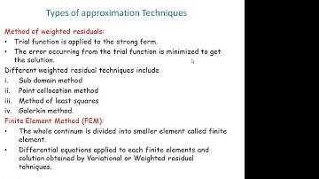 Variational and weighted residual method   introduction