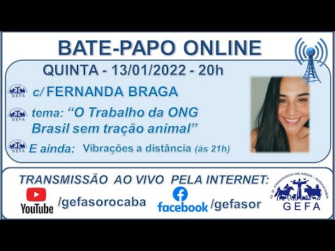 Assista: Bate-Papo Online - C/ FERNANDA BRAGA (13/01/2022)
