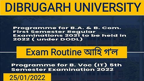 DU | Exam Schedule (Routine) | B.Voc 5th Sem | BA & B.Com 1st Sem (DODL) | 2022 @atourchannel9322