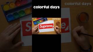 Supreme logo painting