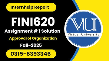 FINI620 Assignment 1 solution 2025 #fini620 #internhsip