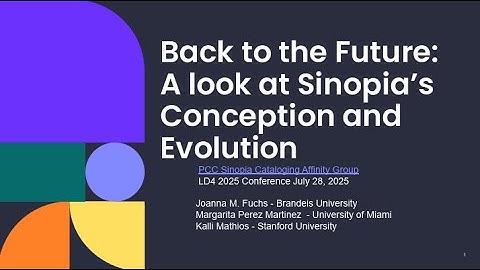 LD4 2025 - Back to the Future: A look at Sinopia