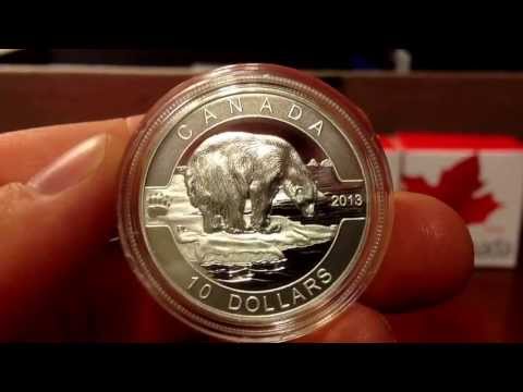 2013 $10 Fine Silver Coin - Polar Bear