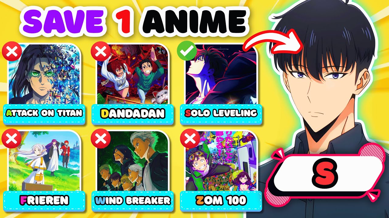 Save 1 Anime For Each Letter (A-Z) Quiz! 🔥