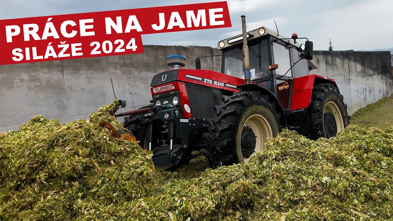 ŤAŽKÉ PRÁCE NA SILÁŽNEJ JAME [ Zetor 16245 v HLAVNOM NASADENÍ ]
