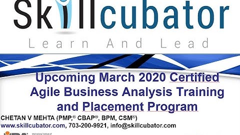 Certified Agile Business Analysis Introductory Demo