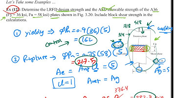 Ch.3 Tension members || lecture (11) "Examples on block shear"