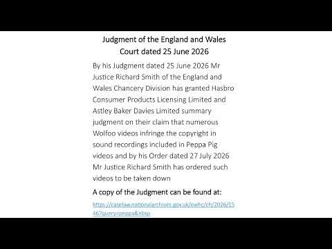 Judgment of the England and Wales Court dated 25 June 2026
