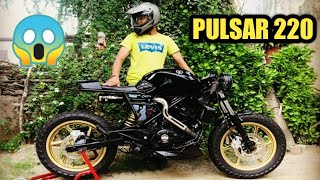 Best Modified Bajaj Pulsar 220 By Avesh Customs| Pulsar Modified | CafeRacer | MotoMahal |Hindi