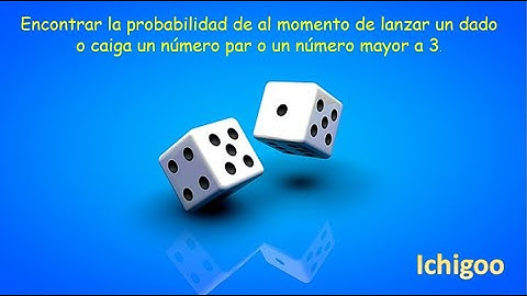 Probabilidad de un evento simple  con un dado