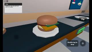 Making a normal burger and giving it to the wrong customer - Cook Burgers Gameplay - Roblox