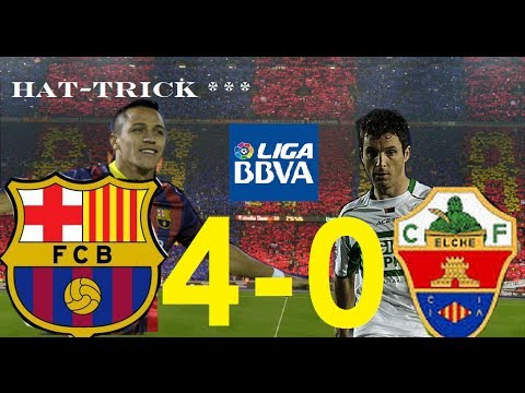 Barcelona vs Elche 4-0 | TODOS LOS GOLES | Hat-trick de Alexis | 05/01/2014