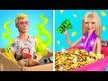 BARBIE VS KEN MAKEOVER HACKS || Rich VS Broke DIY Crafts | From Nerd To Popular by TeenVee