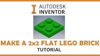 Autodesk Inventor Tutorial - 2x2 Flat Lego Base Plate