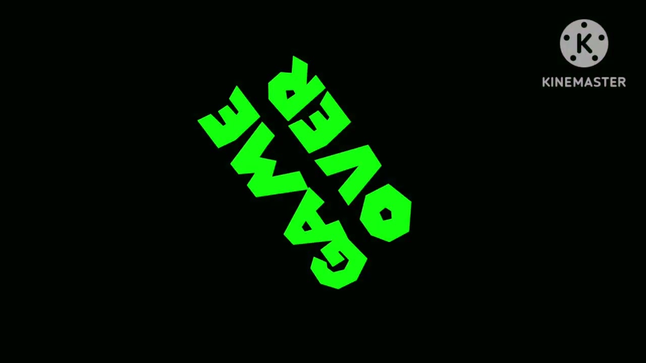 game over of Mario and Sky green screen