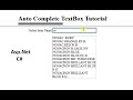 How to Create Autocomplete TextBox in Asp.net c# Using Ajax Tool | swift learn