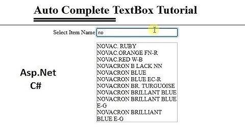How to Create Autocomplete TextBox in Asp.net c# Using Ajax Tool | swift learn