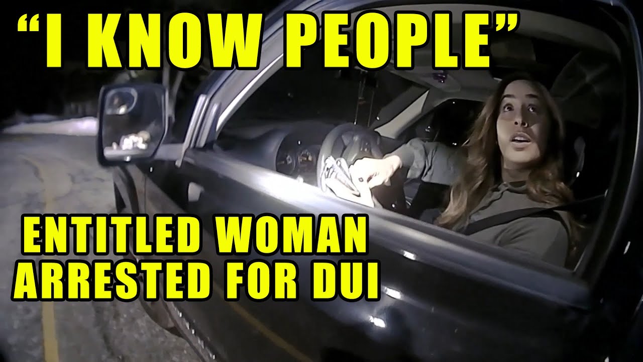 Obnoxious and Entitled Drunk Woman Claims "I Know People" - YouTube