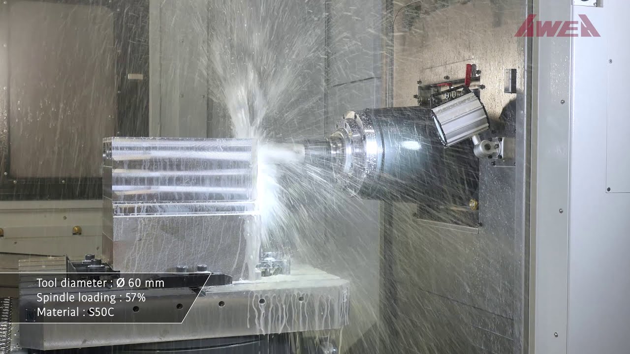 AWEA AHM-800 High Performance Horizontal Machining Centers - YouTube