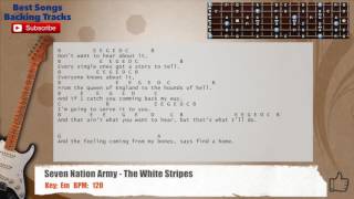 Seven Nation Army - The White Stripes Guitar Backing Track with chords and