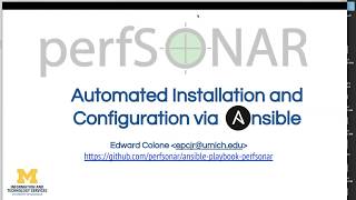20190419 - perfSONAR Automated Installation and Configuration via Ansible Wealth