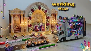 New Mini wedding stage making Dj setup | how to make mini dj setup | with cardboard dj truck trolly
