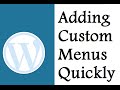 Adding Custom Menus - Quick Tutorial