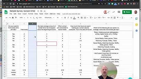 Measures of Central Tendency on Google Sheets