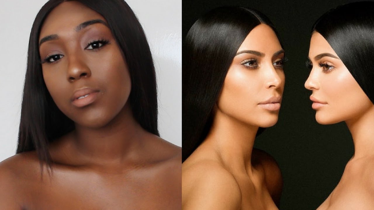 KKW X KYLIE MAKEUP TUTORIAL FOR DARK SKIN WOC NUDE GLAM YouTube