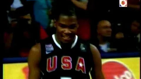 2010 FIBA World Basketball:  USA's Kevin Durant Hits 2 Straight 3's vs.  Turkey