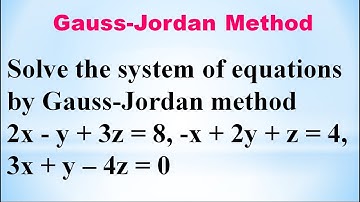 SNM | MA3251 | Unit 3 | Gauss Jordan method | Solution of system of equations | Easy method in Tamil