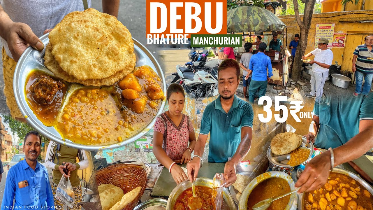 Debu Da BHATURE in Lake Gardens | 2 Soft Bhature With 3 Types Sabji ...