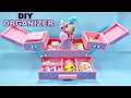 Diy sideopening desk organizer  best out of waste shoe box