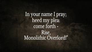 Infant Annihilator - IV. Rise, Monolithic Overlord (Lyric Video)