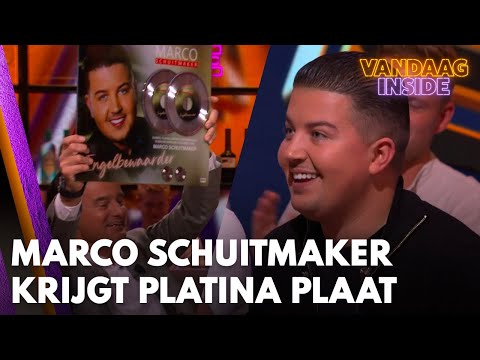 Marco Schuitmaker krijgt dubbel platina plaat bij Vandaag Inside voor single ?Engelbewaarder?