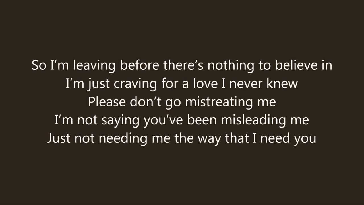 Passenger The Way That I Need You (lyrics) YouTube
