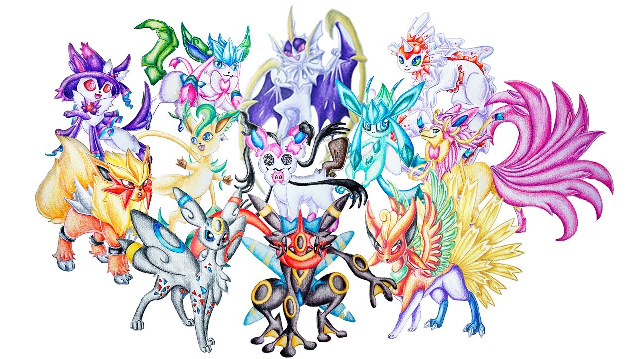 fake pokemon, eeveelutions, pokemon mega evolutions, evolutions ideas pokem...