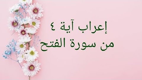 إعراب آية ٤ من سورة الفتح