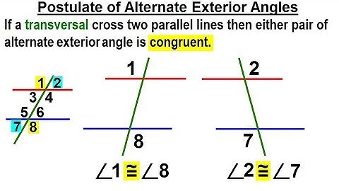 Geometry - Ch. 4: Lines and Angles (13 of 37) Postulate of Alternate Exterior Angles
