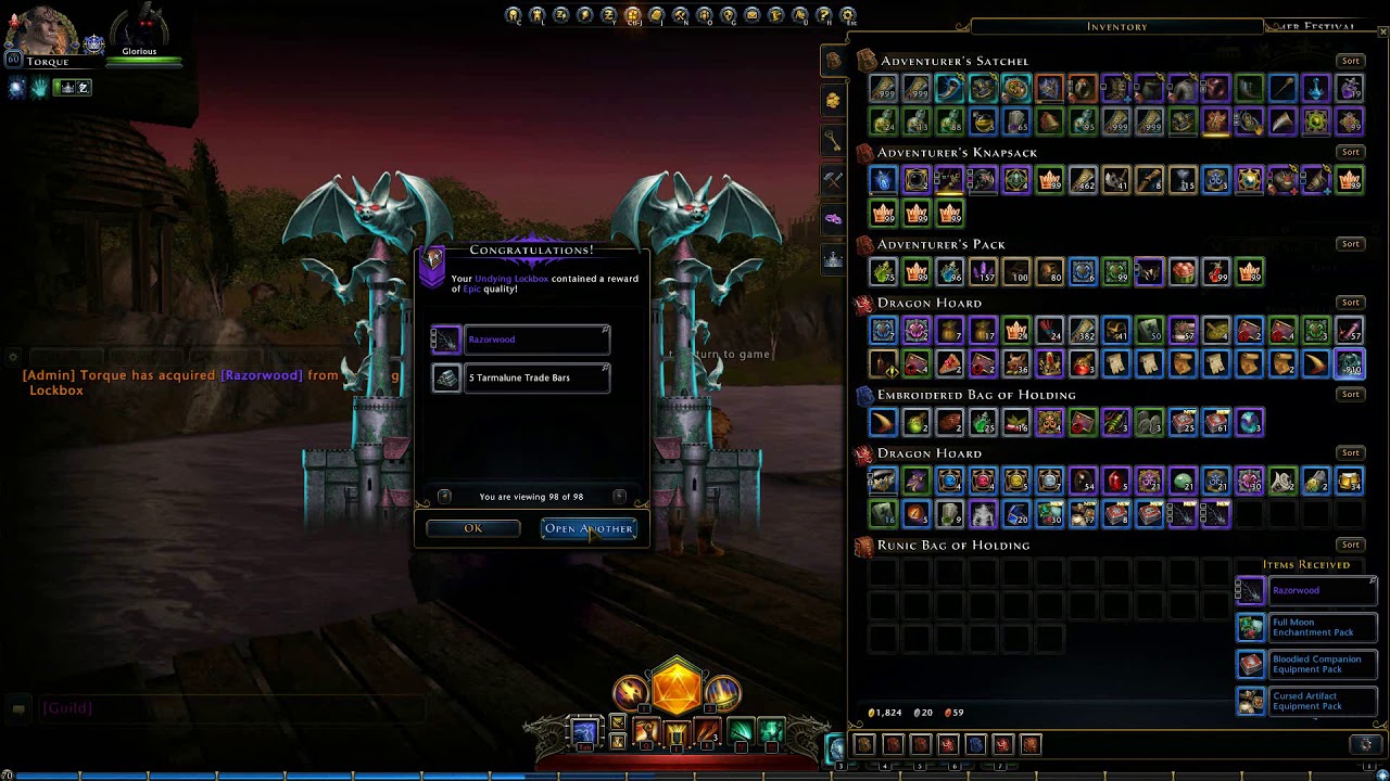 Neverwinter Opening 160 Undying Lockbox