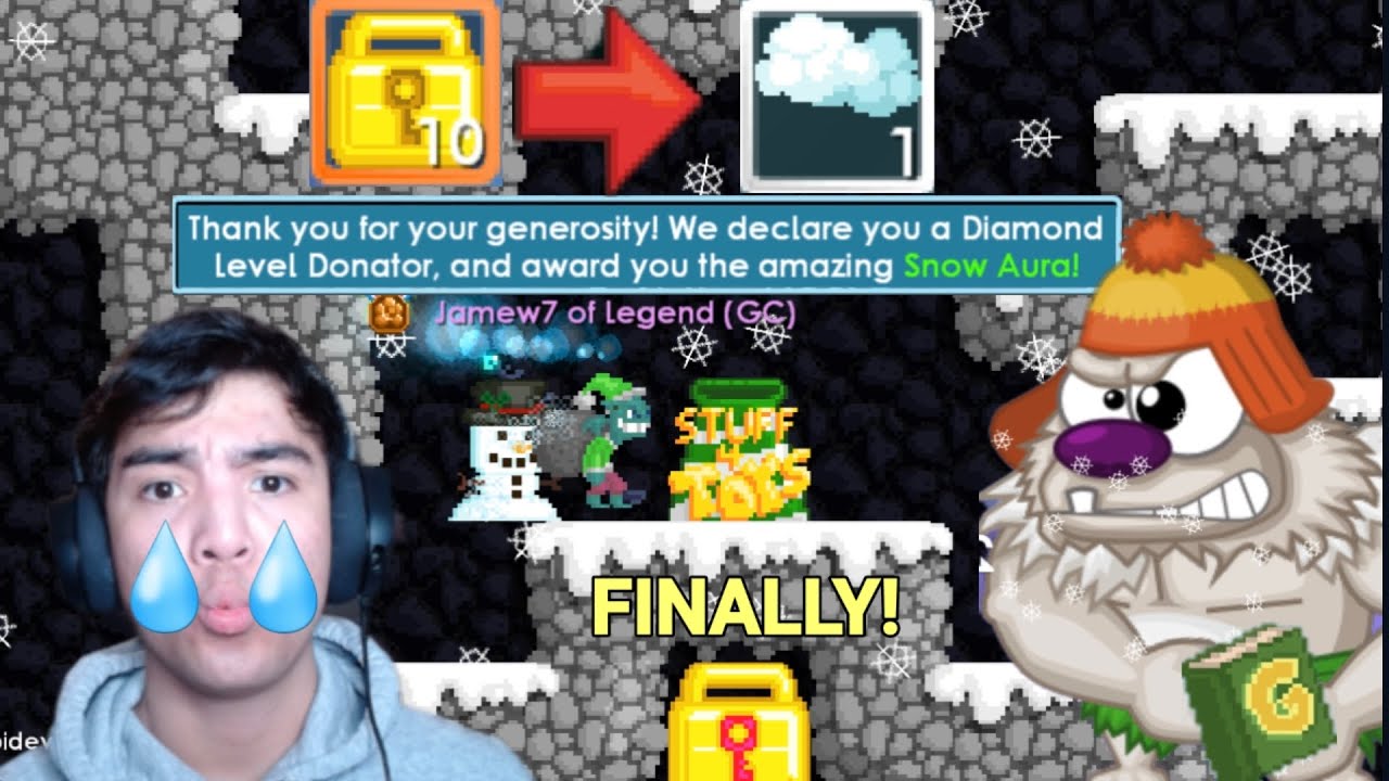 FINALLY! I GOT SNOW AURA FOR 10WLS! FROM GROWCH! (SO CHEAP) HOW? Growtopia YouTube