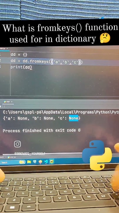 What is fromkeys function used for in dictionary in python programming ...