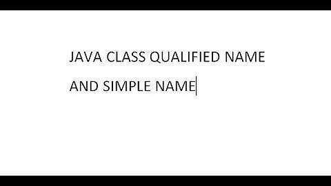 java packages simple name and Qualified name