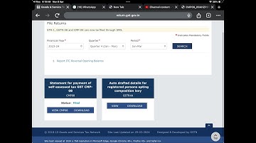 CMP 08 GST COMPOSITION RETURN FILING WITH UPI PAYMENT OPTION