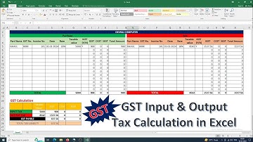 Tax Amount GST Input & Output Tax Calculation in Excel | GST Calculation in Excel |