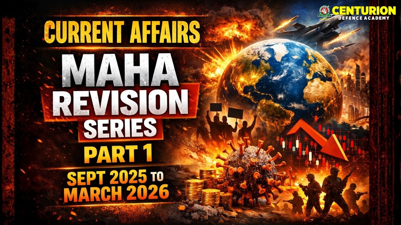 Current Affairs Maha Revision Series PART 1 | Everything Covered from Sept 2025 to March 2026