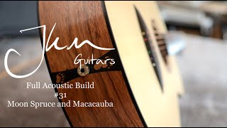 Full Acoustic Guitar Build  Workshop ASMR   JKM Guitars