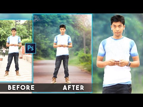 How to Change Blur Background easy Photoshop Manipulations