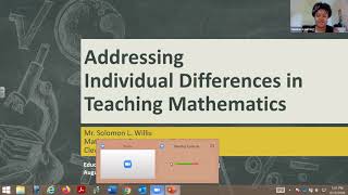 Webinar: Addressing Individual Differences in Teaching Mathematics